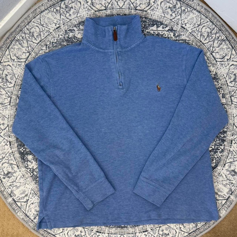 Polo Ralph Lauren blue quarter zip sweatshirt - Size M